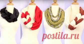 Все думали, что она купила эти шарфы в дорогом бутике. Ты ахнешь, узнав, из чего они сделаны!