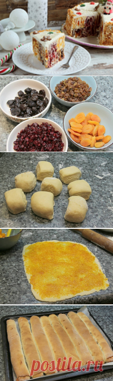 Торт “Трухлявый пень по праздничному” - вкусный рождественский десерт