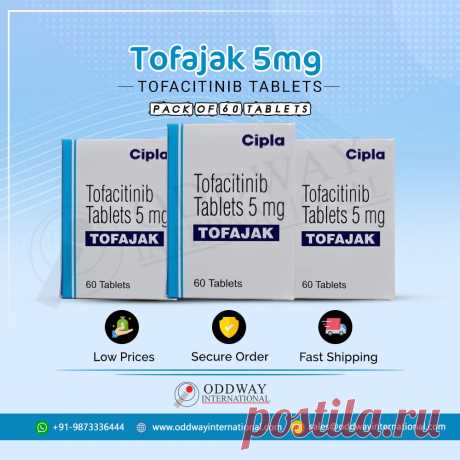 Tofajak 5mg Tablet действует, предотвращая воспаление от определенных химических веществ.
Это может помочь уменьшить боль в суставах, скованность и отек, а также предотвратить
разрушения костей и суставов. Таблетка Тофацитиниб облегчит вам выполнение ваших обычных
повседневной деятельности, тем самым улучшая качество своей жизни.

Купить тофаджак 5 мг онлайн для лечения ревматоидного артрита средней и тяжелой степени.
Перейдите по ссылке, чтобы узнать больше