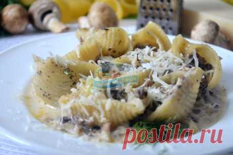 Макароны, фаршированные шампиньонами: пошаговый рецепт с фото
