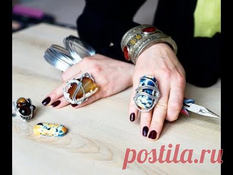 Как плести кольцо из проволоки . how to make a ring with your own hands