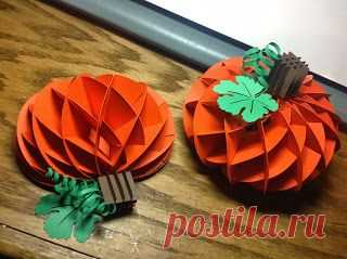 Papercrafts and other fun things: A Honeycomb Pumpkin Decoration for Fall