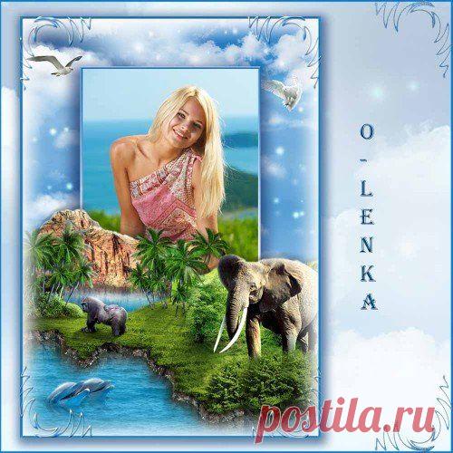 Рамка для фотошопа - Дикий остров в океане » Art in Focus - Фото и Графика.