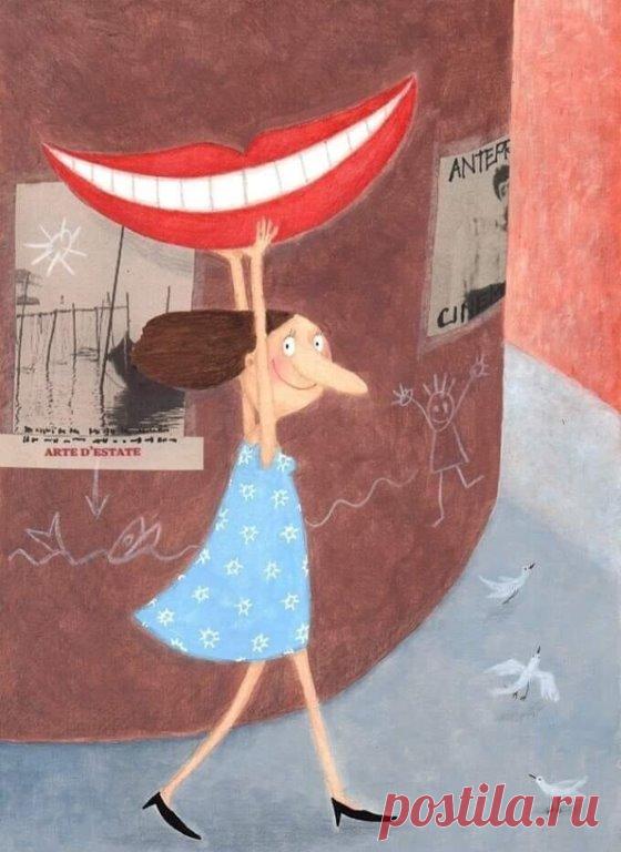 Когда мы улыбаемся...Итальянская художница Rita Cardelli