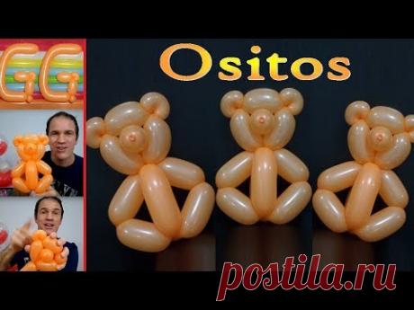 como hacer ositos con globos - globoflexia facil - oso con globos largos paso a paso