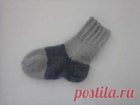 Как связать носки спицами, просто&amp;Simple socks spokes. Part 1/3