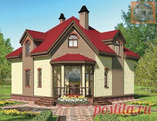 Общая площадь	121.7 м2 +терраса,крыльцо 19,3м2
Жилая площадь	97.6 м2
Площадь застройки	107.5 м2
Размеры в плане	9,64 х 9,64м
Стоимость строительства из газоблоков с облицовкой кирпичом под ключ от   4,5 млн.р.  Цена действительна при отсутствии уклона местности, высоких грунтовых вод, а также при возможности въезда на участок крупногабаритной грузовой техники.