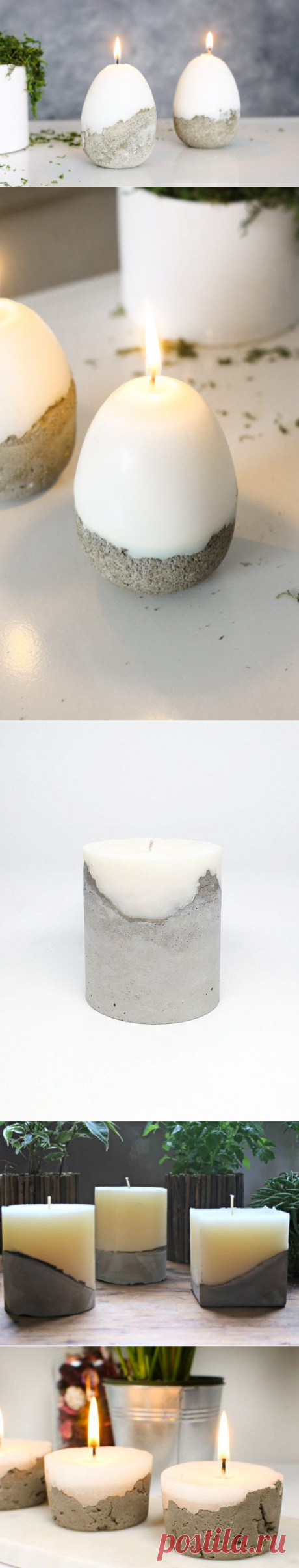 DIY Creativas Velas con Base de Cemento (Velas)