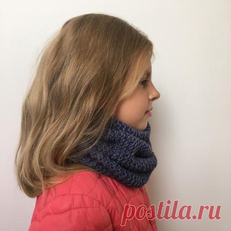 Простой снуд спицами — справится даже ребенок!