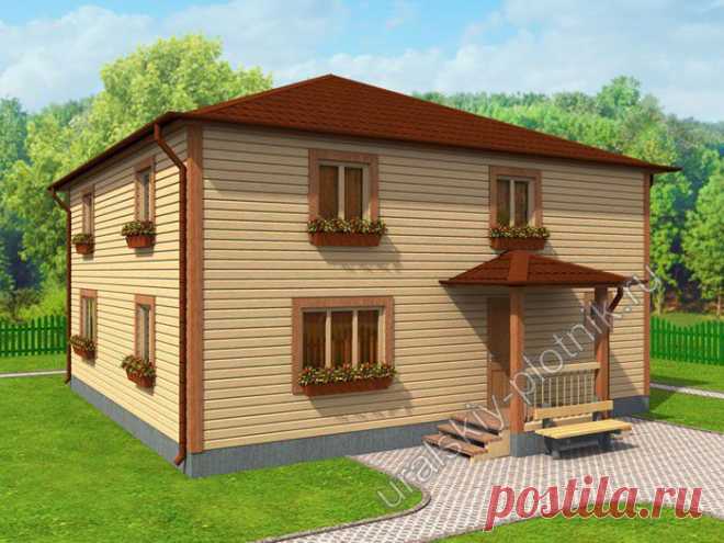 Проект дома 10х10 м Игорь. Из бруса или каркасный. Строим в Екатеринбурге и Свердловской области. Уральский Плотник.