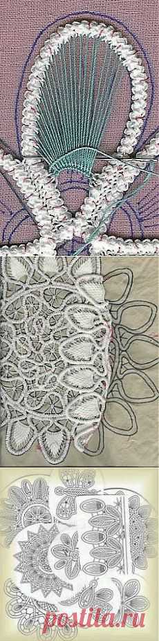 Технология румынского кружева. Romanian Point Lace tutorial | DIY: Embroidery