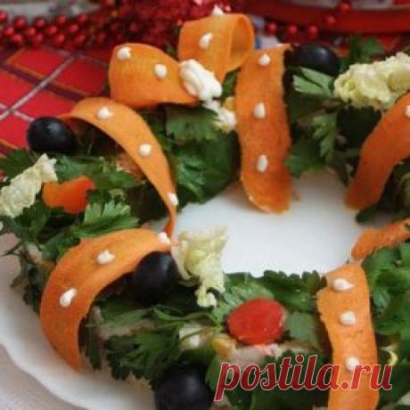 Салат Новогодний еловый венок ― Женский журнал WomanWay