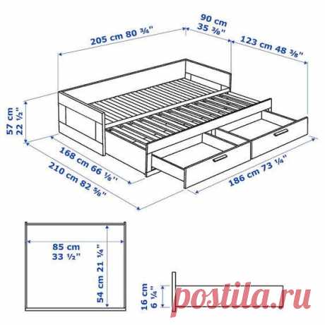 Чертеж раздвижной кровать