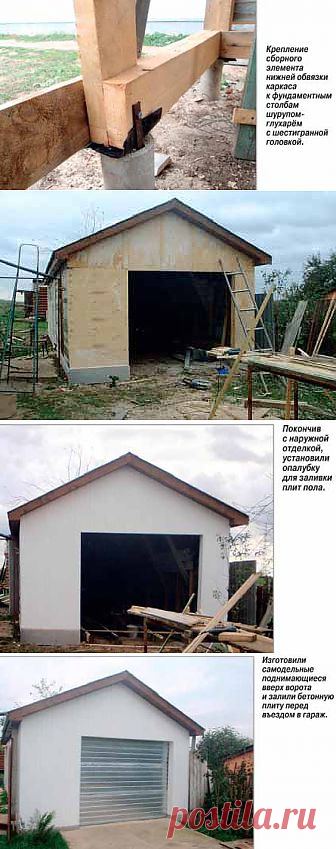 Каркасный гараж своими руками - Построим дом и дачу сами
