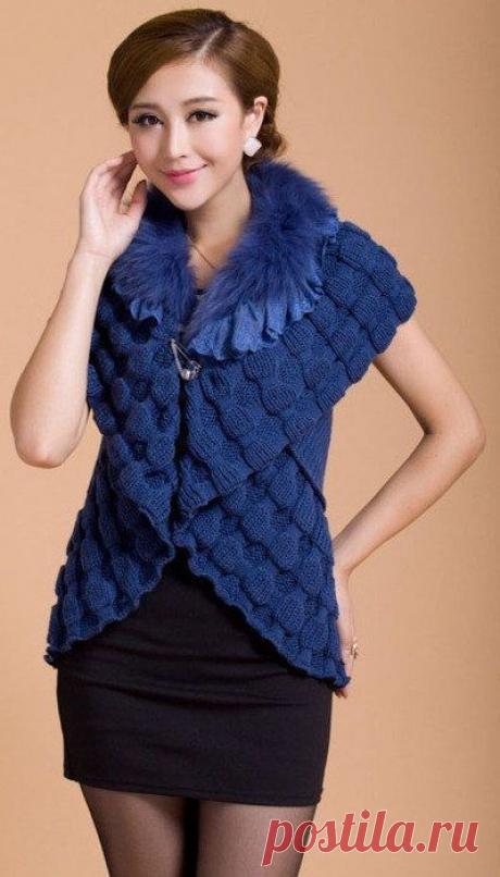 Объемный узор спицами Вяжем так. Набираем количество петель кратное 5 + 2 кромочные. Допустим, 40.&nbsp;Начинаем вязать 1 ряд - 5 лицевых, 5 изнаночных и т.д. 2 ряд - вяжем по рисунку - 5 лицевых.