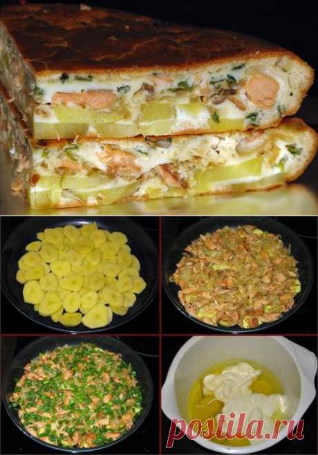 Рыбный пирог с картошкой. Рецепт приготовления