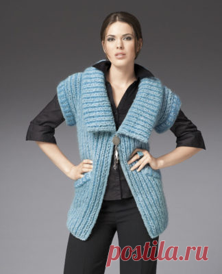 Безрукавки и жилеты спицами для женщин схемы вязания с описанием