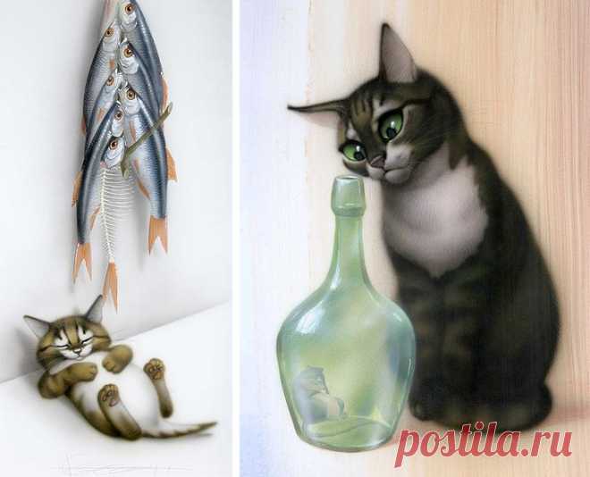 10 художников, чьи сердца похищены котами