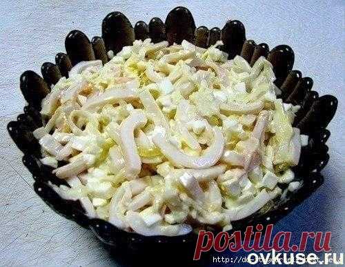 Нежнейший салат из кальмаров 