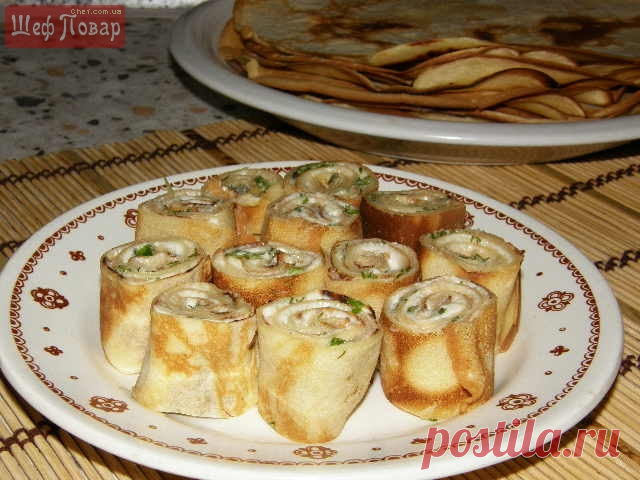 Блинная закуска к пиву / Масленица / Рецепты / Шеф-повар – простые и вкусные кулинарные рецепты, фото-рецепты, видео-рецепты