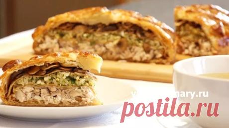 Курник из слоеного теста – рецепт пирога от Бабушки Эммы