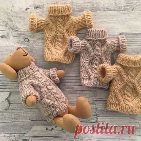 Вяжем уютную кофточку для игрушки. Мастер-класс