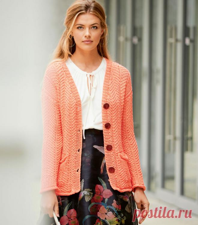 Вязаный кардиган спицами на пуговицах | Моё хобби.Вязание для женщин. | Яндекс Дзен