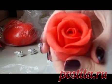 Мастер класс: Роза из солёного теста. Master class for modeling rose.