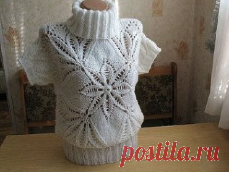 Такая красота спицами!!! 
Морозный узор