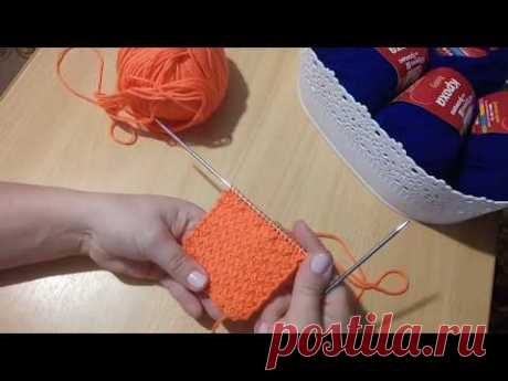 Узор спицами"Шахматка"