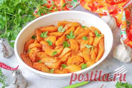 Картошка по деревенски в микроволновке рецепт с фото пошагово - 1000.menu