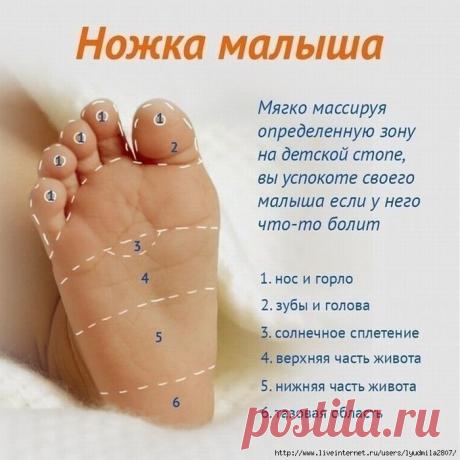 Массаж ступней малыша