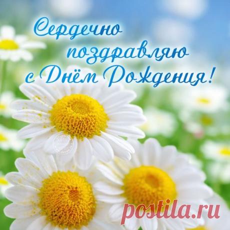 (686) Pinterest - Открытка с сайта Davno.ru рубрики Открытки с днём рождения по теме женщине , цветы , лето | Открытки
