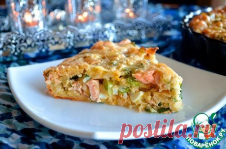 Рыбный пирог с рисом