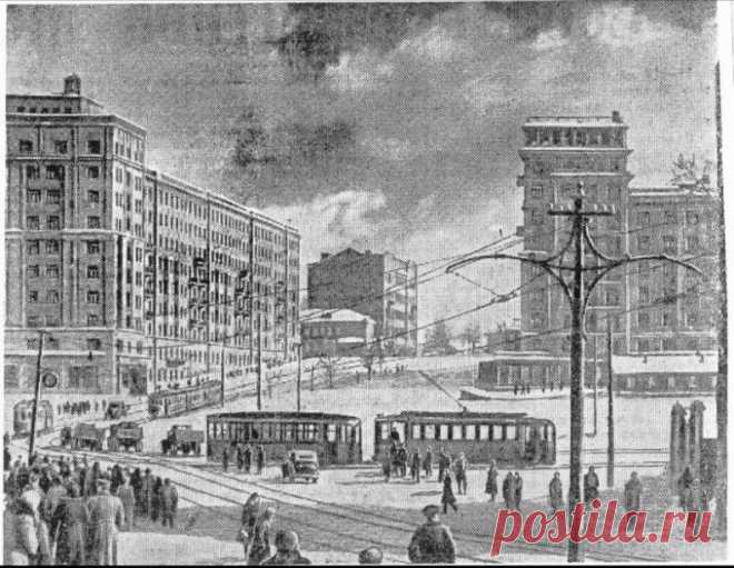 У Преображенской площади. Вид от Яузы.
