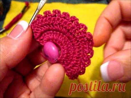 Crochet Beaded Fan Earrings Tutorial