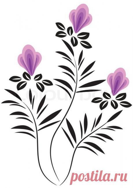 Схема вышивки «Орнамент цветы» - Вышивка крестом