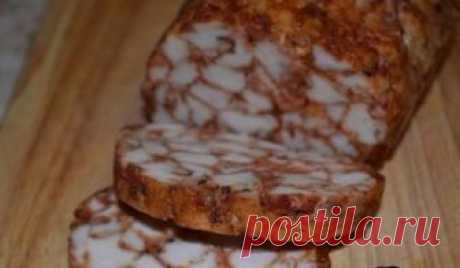 Куриный рулет с необычным мраморным узором