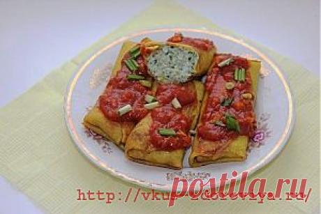 Блинчики «Светофор»-Рецепт блинчиков, фаршированных творогом и шпинатом | vkus-zdoroviya.ru