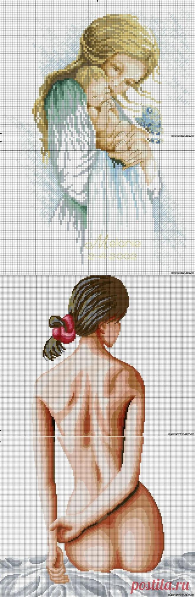 Вышивка. Дамские образы. Схемы вышивки хорошего качества