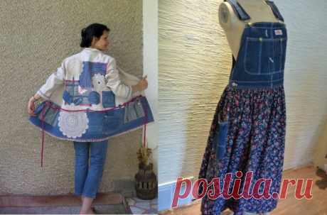 Переделка и ремонт одежды - Из старых джинсов - Идеи для вдохновения