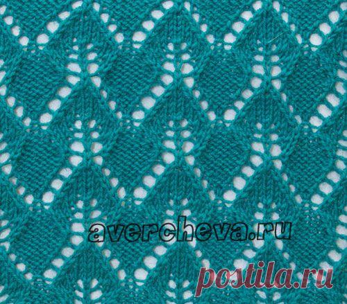 узор спицами 587 | каталог вязаных спицами узоров