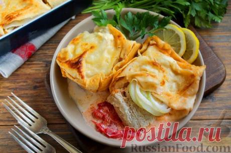Рецепт: Рыба в лаваше, в духовке на RussianFood.com