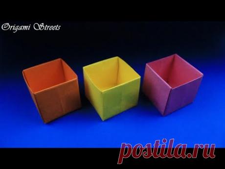 Как сделать коробочку из бумаги. Оригами коробочка