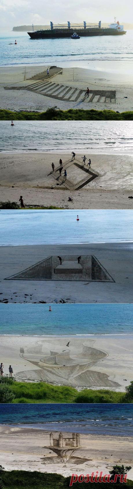 ФотоТелеграф » Оптические иллюзии на пляже от Джейми Харкинса