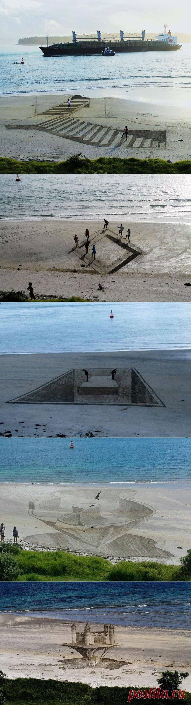 ФотоТелеграф » Оптические иллюзии на пляже от Джейми Харкинса