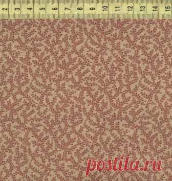 Веточки розовые на бежевом ф. W33439-3