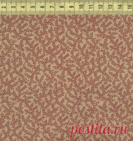 Веточки розовые на бежевом ф. W33439-3