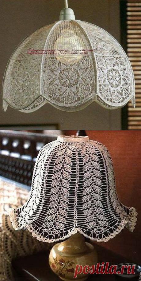 Абажуры, вязаные крючком.