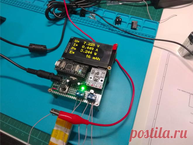 Вольт-Амперметр на INA233 и Arduino как монитор для лабораторного БП Схема для измерение параметров тока/напряжения/мощности/энергии однополярных источников питания.Реализация обмена данными по протоколу PMBus и вывод на OLED дисплей SSD1309 128x64 точки.
